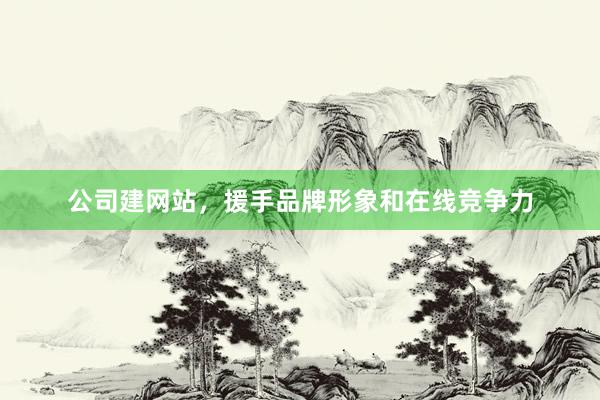 公司建网站，援手品牌形象和在线竞争力