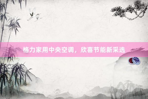 格力家用中央空调，欣喜节能新采选